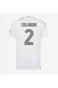 AC Milan Davide Calabria #2 Jalkapallovaatteet Naisten Vieraspaita 2023-24 Lyhythihainen